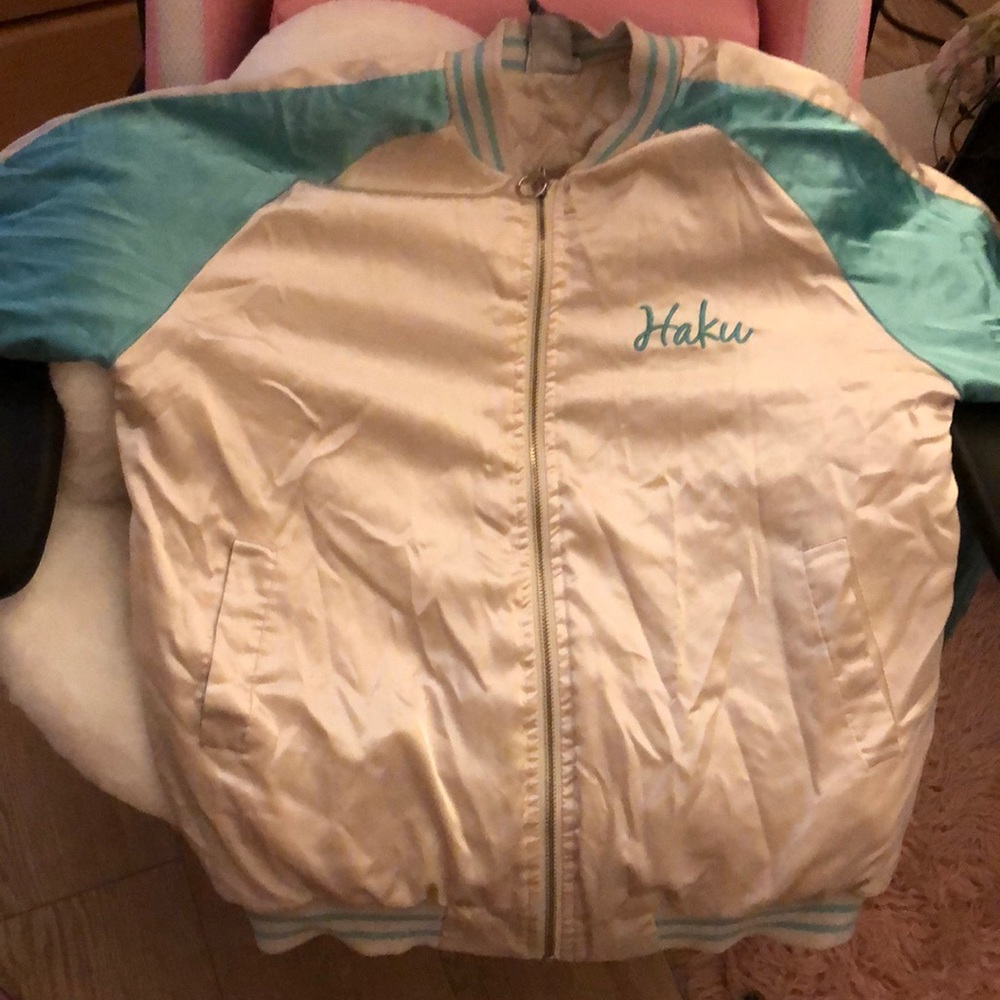 Hot topic spirited away haku bomber jacket